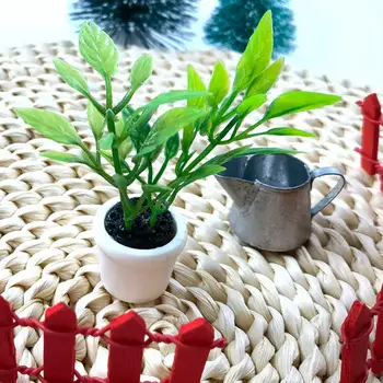 1:12 Miniatiūriniai Lėlių Mini Medis Vazoninių Ekologiškų Augalų Puodą Doll House Baldai, Namų Dekoro Modeliavimas Vazoninių Augalų 1PC