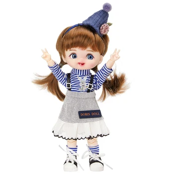 22.5 cm Mėlyna Balta BJD Doll Mielas Tarnaitė Anime Elegantiškas Sijonas BJD Doll Mados 