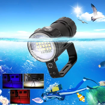 27 LED Nardymo Žibintuvėlis Profesionali Fotografija Šviesos Akcentas Lempos 20000LM 100M po vandeniu atspari Vandeniui Vaizdo Kamera, Žibintuvėlis, LED