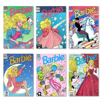 8/20/36Pcs A4 Barbie Žurnalas Retro Plakato Anime Mergaičių Bendrabutis Miegamasis Kambarys Apdailos Dažymo Foto Fono Sienos Lipdukas