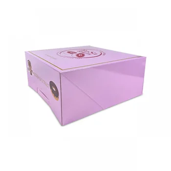 customizd kurti naujų atvykimo individualų logotipą, blizgus laminavimas rožinė 6pcs sulankstomas spurgos įpakavimo dėžutė