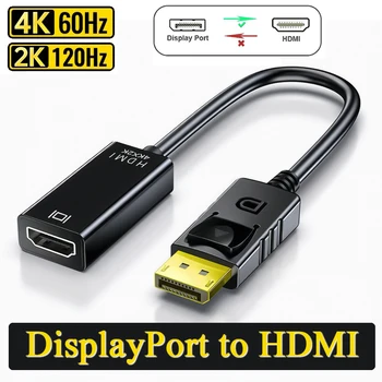 Display Port DP HDMI Adapteris, DisplayPort į HDMI Adapteris Kabelio 4K 60HZ DP HDMI Adapterio Kabelį DP HDTV Kabelis Skaičiuoklė