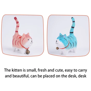 Medienos Kačiukas Papuošalai Vertus, Graviravimas Mediniai Katės Artware Cat Dolls Vaikams