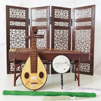 Senovinės Lėlės Priedai Kinų Stiliaus Papuošalai Rekvizitai Klasikinio Ekrano Ventiliatorius Xiao Guzheng Muzikos Instrumentas, Žaislai