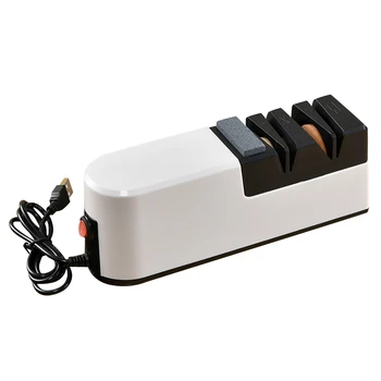 USB Greitas Elektrinis Peilis Drožtukas Automatiškai Reguliuojamas Drožtukas 3 Etapais ir Peiliai, Žirklės Namų Drožtukas